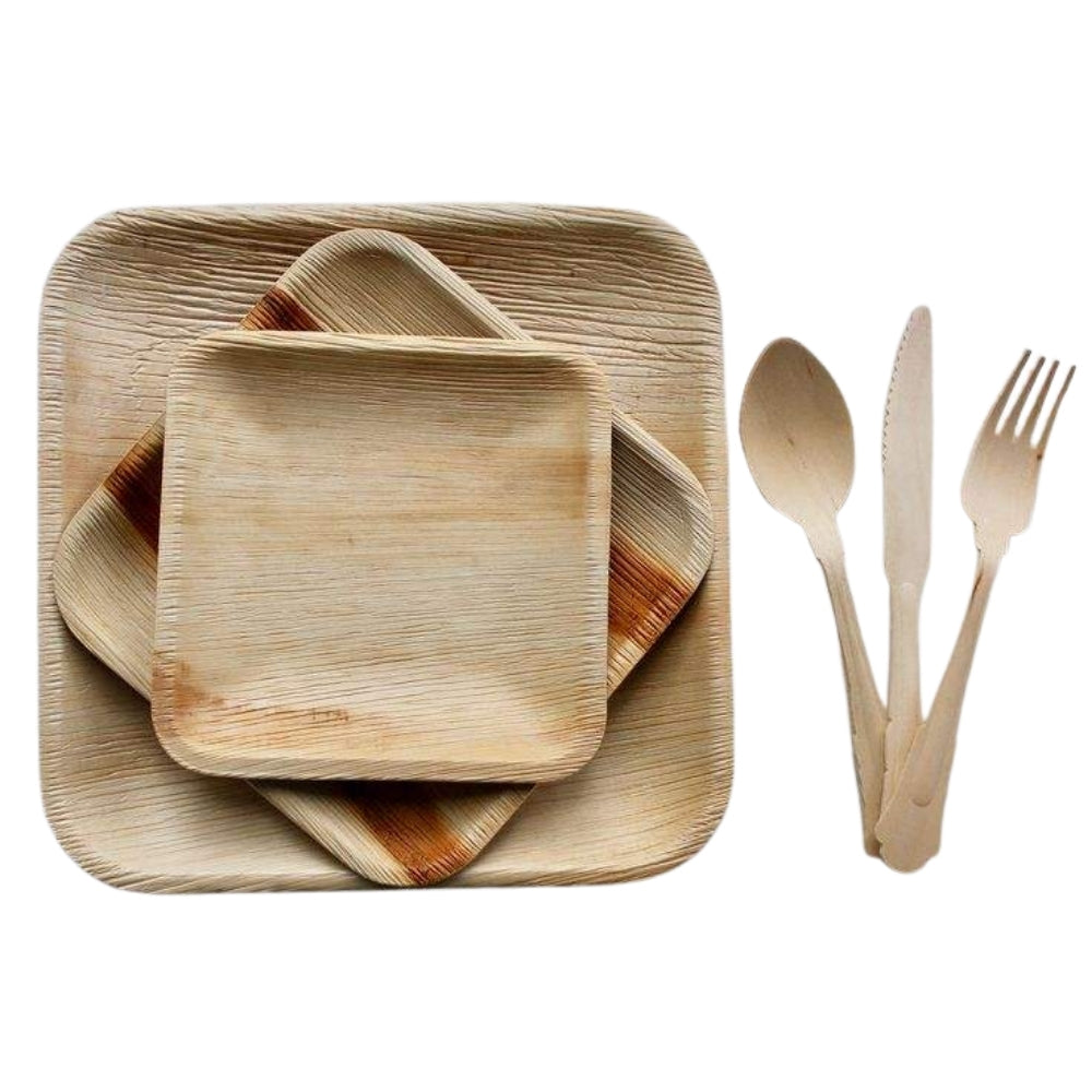 Engros bionedbrydelige Areca palmebladstallerkener miljøvenlige engangstallerkener 