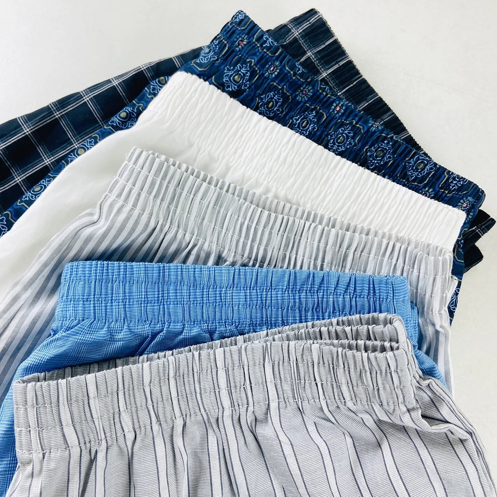 Mens Soft Breathable Cotton Woven Trunk Boxer Wholesale