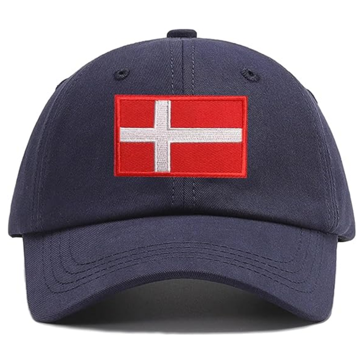 Embroidered Denmark Flag Patch Baseball Cap Wholesale
