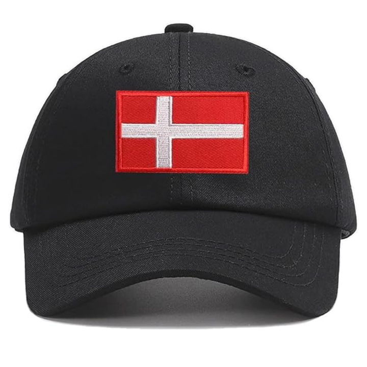 Embroidered Denmark Flag Patch Baseball Cap Wholesale