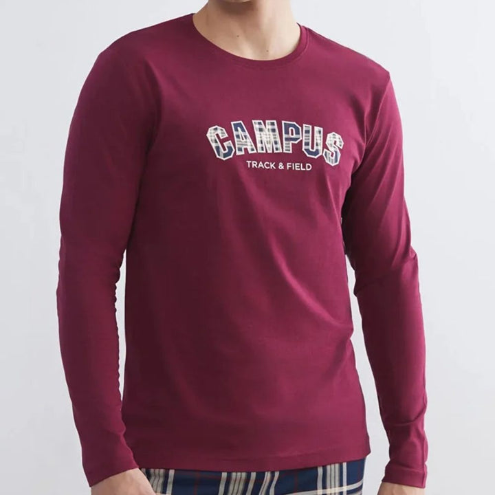 Mens Full Sleeve Crew Neck Jersey Cotton Embroidery T-Shirt