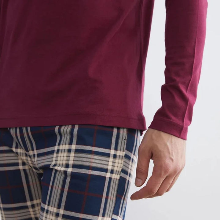 Mens Full Sleeve Crew Neck Jersey Cotton Embroidery T-Shirt