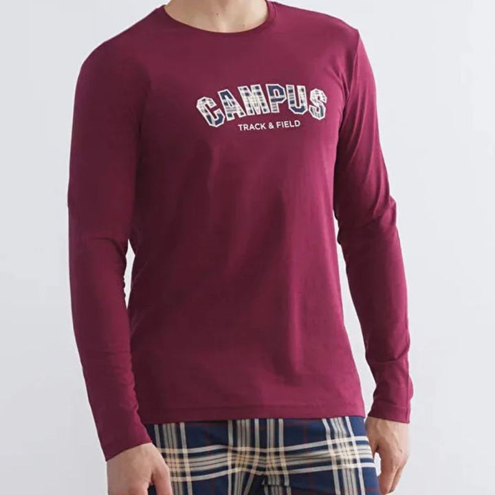 Mens Full Sleeve Crew Neck Jersey Cotton Embroidery T-Shirt