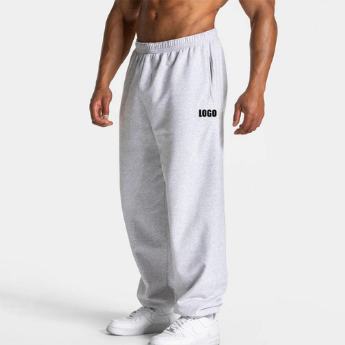 Custom High Quality Loose Fit Heavyweight 100% Cotton Fleece Jogger Workout Gym Running Straight Leg Oversized Men Sweatpants