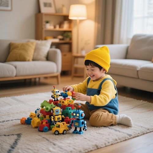 Soft Toddler Kids Beanie 0-12 Years - Warm Knit Winter Hat for Boys Girls Cute Slouchy Beanies Daily Wear