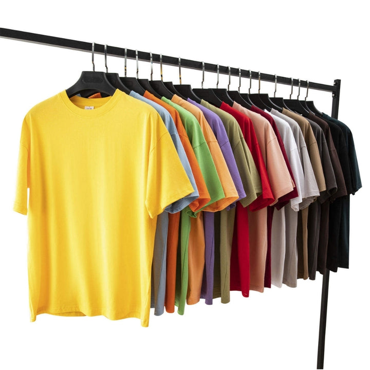 Køb stort T-shirt i oversized størrelse 100% bomuld med høj GSM 