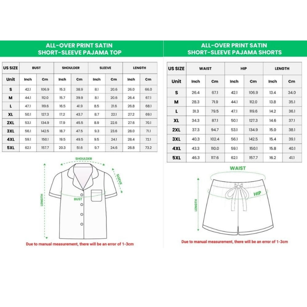 Brugerdefineret logo, stribet silkeagtig satinpyjamas med korte ærmer og shorts til piger og kvinder 