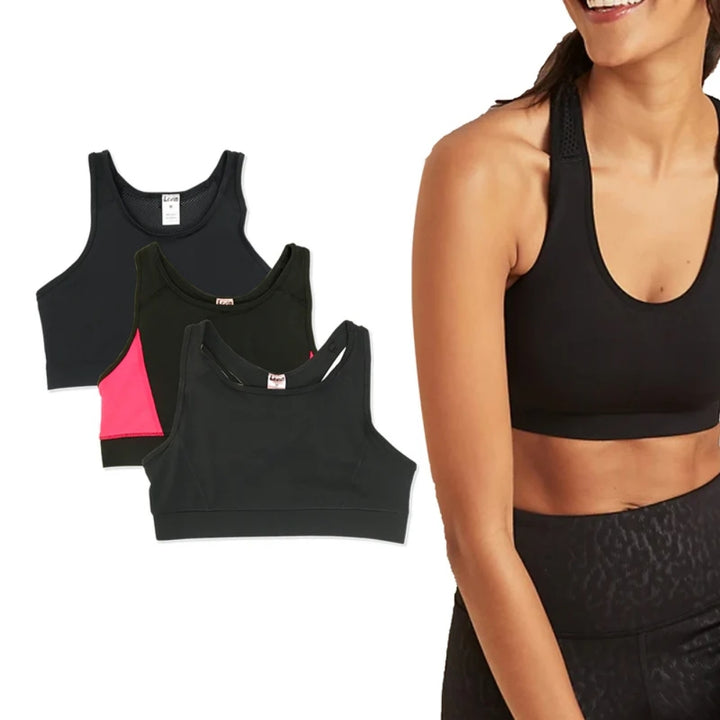 Womens Non Padded Racerback Compression T-Back Sports Bra Wholesale