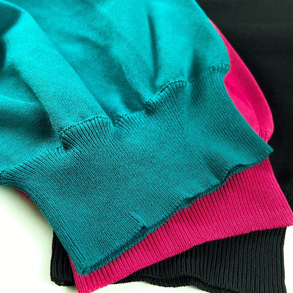 Womens Soft Knit Puff Short Sleeve Ribbed Pullover Top