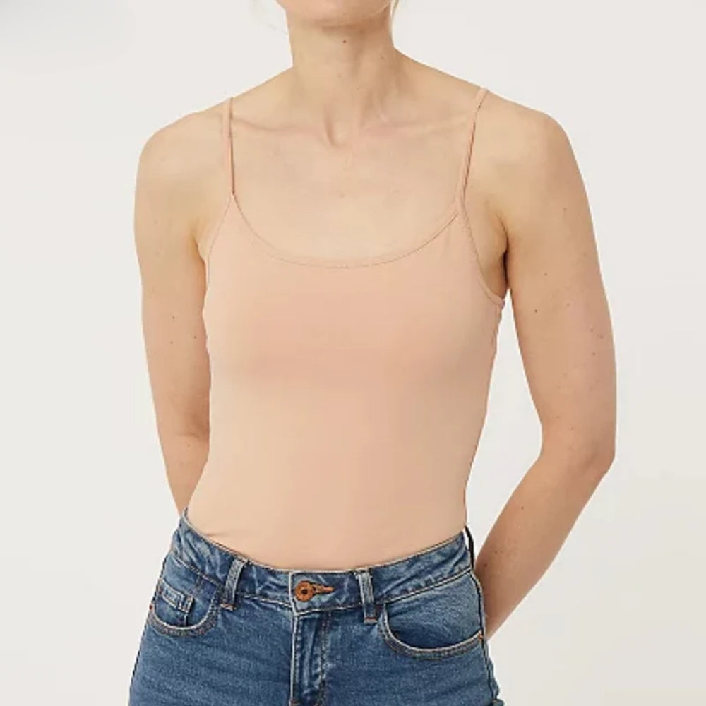 Women's Cotton Scoop Neck Adjustable Spaghetti Strap Cami Tank Tops