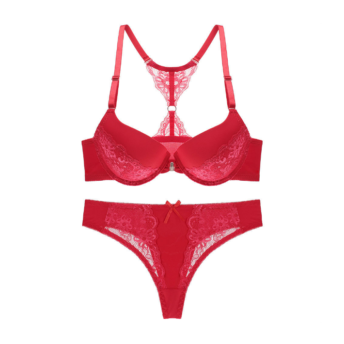 Sexet undertøjssæt med bh og trusser til kvinder 