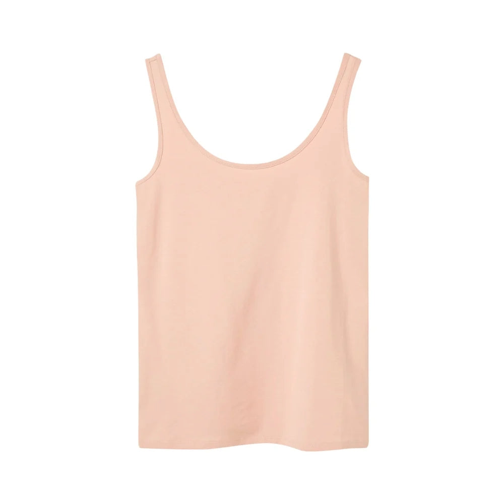 Women's Scoop Neck Summer Cotton Vest Tank Top