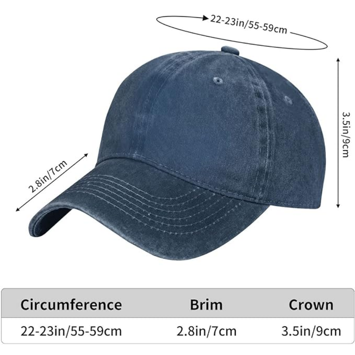 Europe Hat Embroidered Denim Fabric Washed Cap