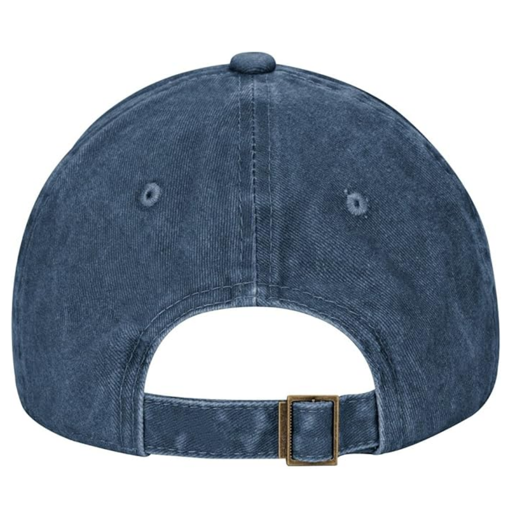 Europe Hat Embroidered Denim Fabric Washed Cap