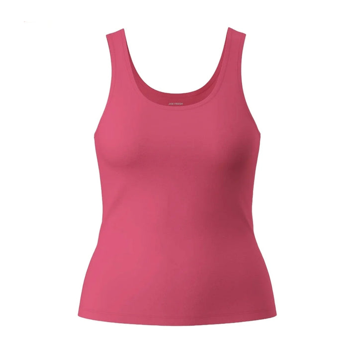 Womens Scoop Neck Organic Cotton Fitted Tank Top