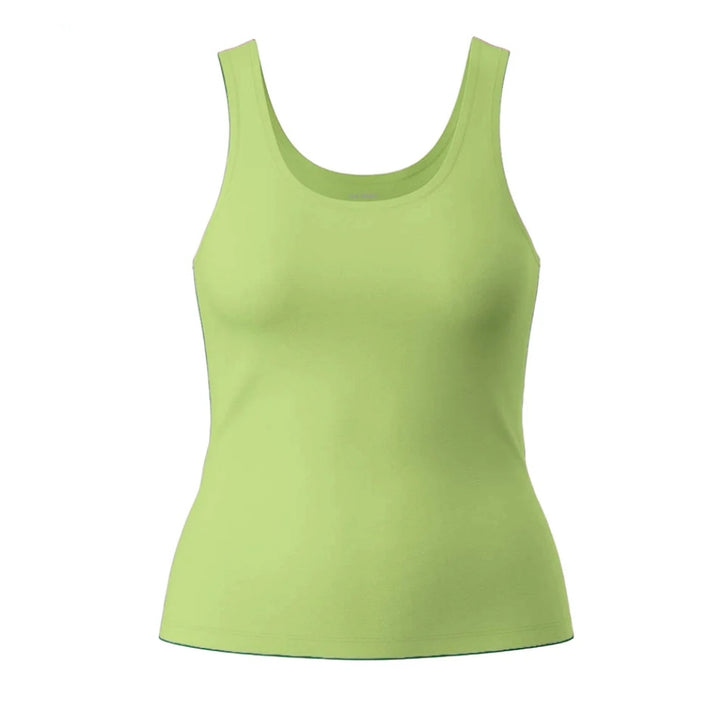 Womens Scoop Neck Organic Cotton Fitted Tank Top