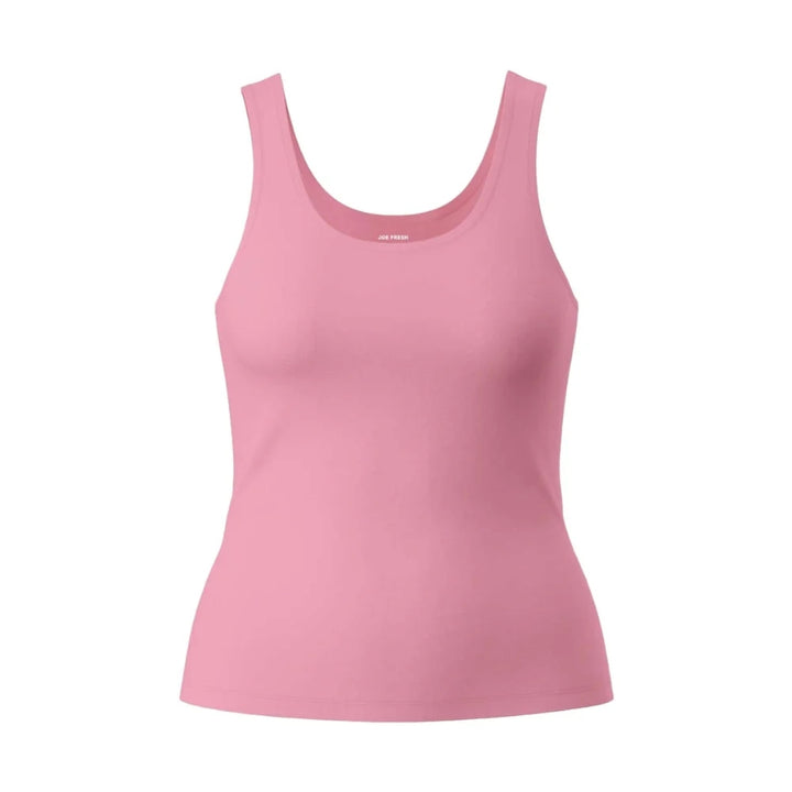 Womens Scoop Neck Organic Cotton Fitted Tank Top