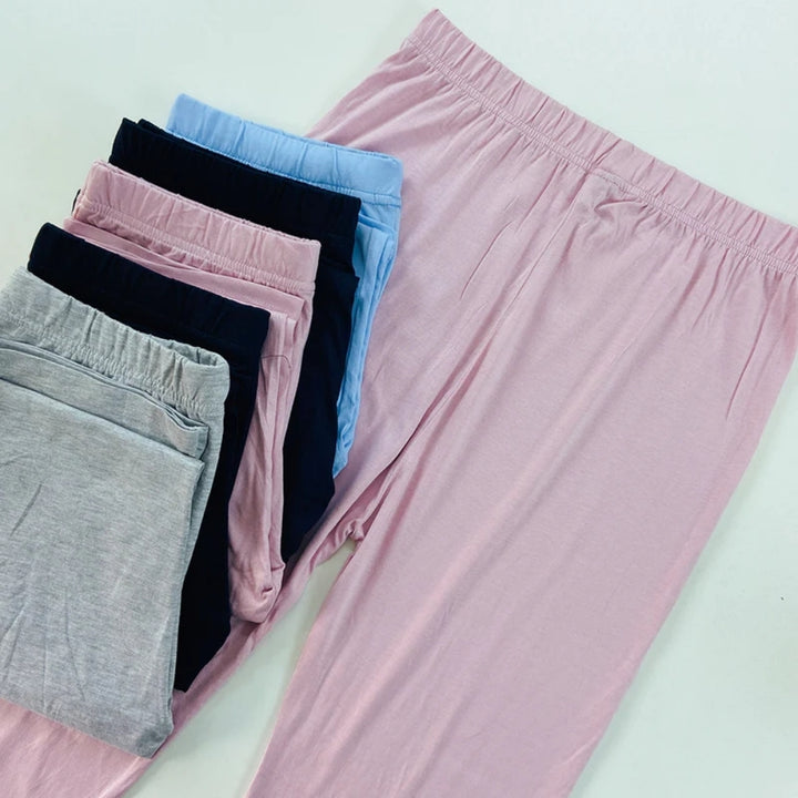 Dame nattøj med brede ben og normal pasform 