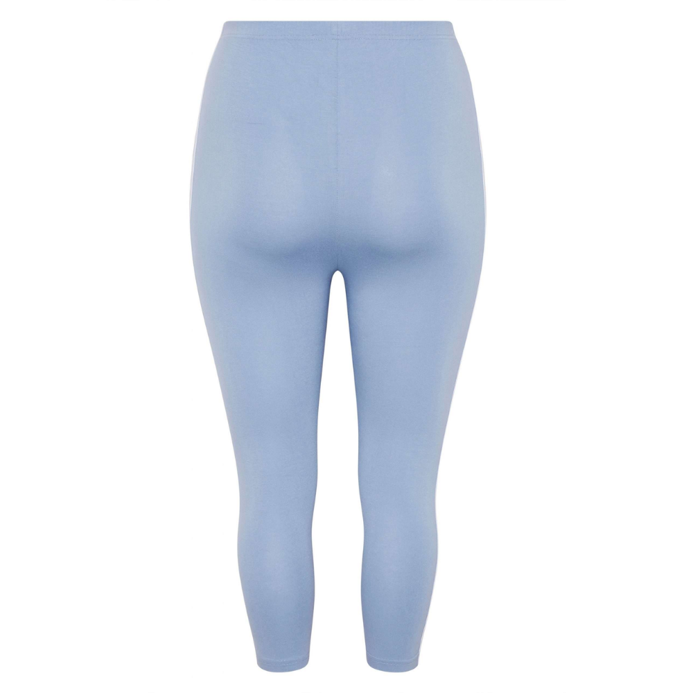 Thin Dual Striped Soft Women Cropped Leggings